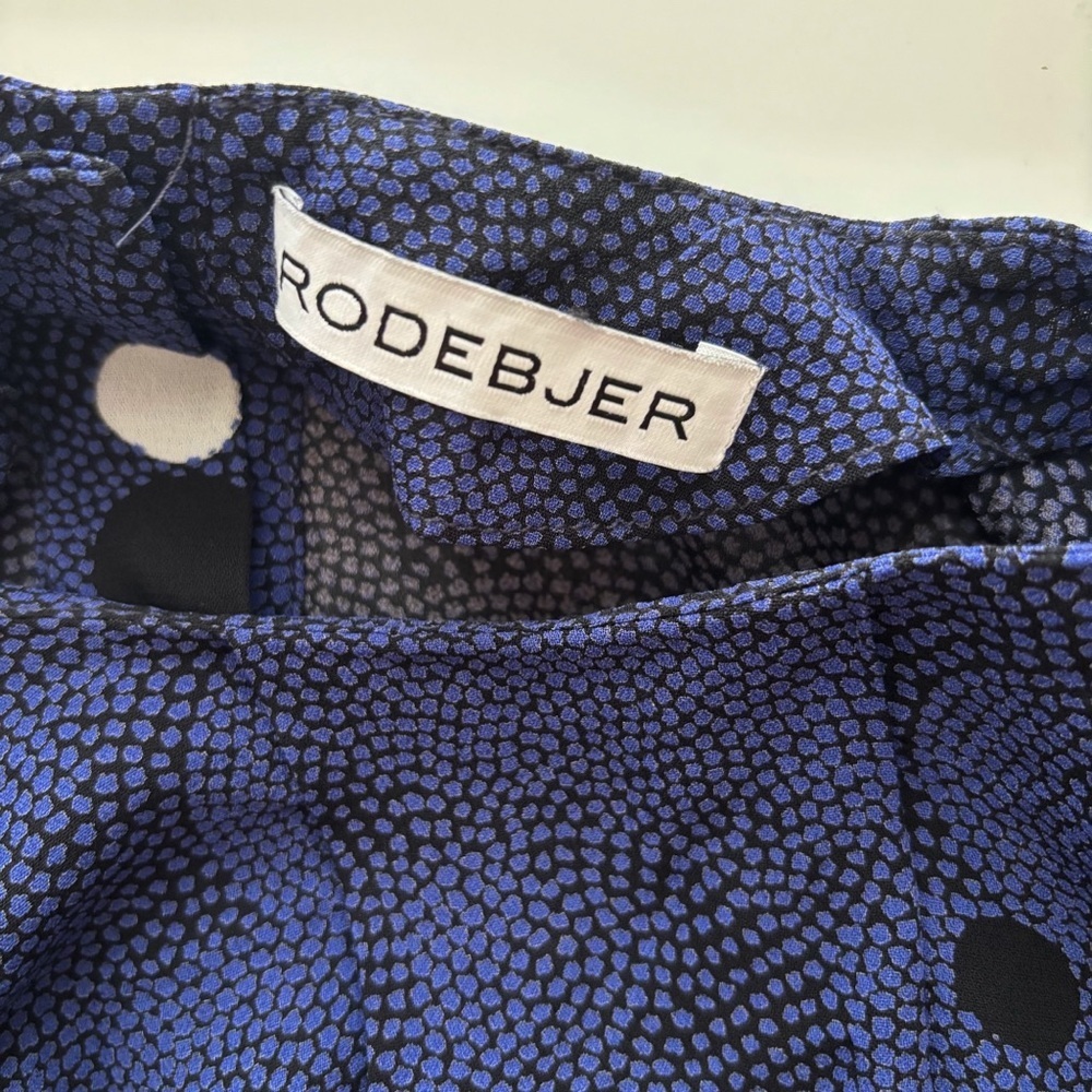 Rodebjer Blue Indus Moons Button Back Reversible Blouse XS - Picture 5 of 8